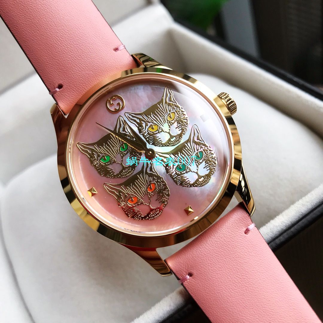 【Gucci渠道原单】古驰G-TIMELESS系列YA1264112猫头，YA1264113灵蛇女士 wrist watches  / GUCCIKK18