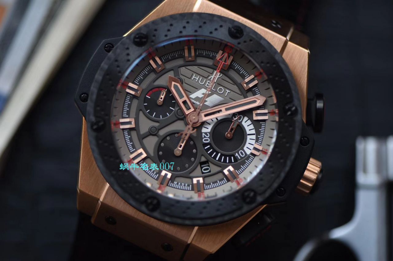 【HBBV6 Factory  top  Replica Watches 】 hublot 法拉利F1 玫瑰金703.OM.6912.HR.FMC12 Hublot Big Bang F1 King Power Great Britain Limited Edition / YB072
