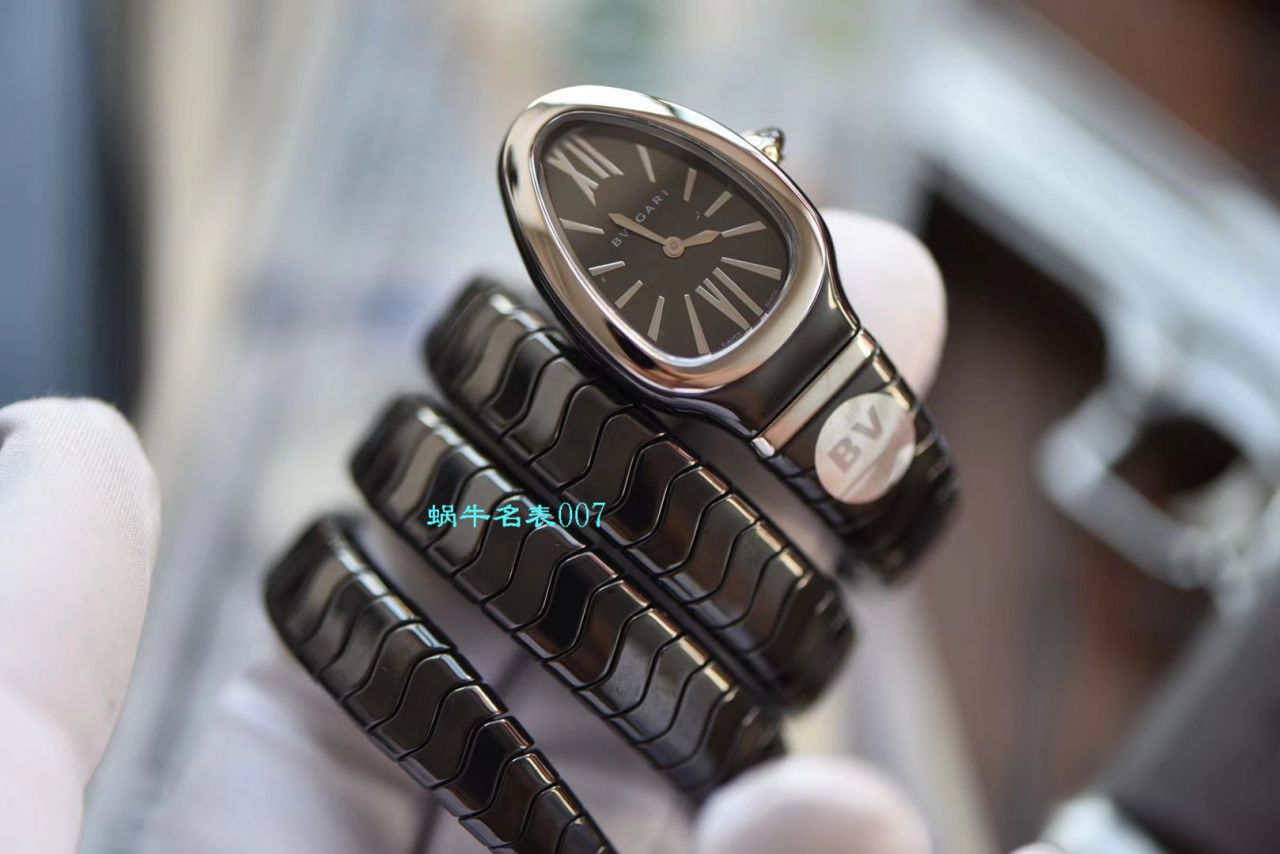 【BV Factory BVLGARI Replica 蛇形女表】 BVLGARI SERPENTI系列102734，102613 SPC35WGDWCGD1.1T白色黑色 Composite  wrist watches  / BG029