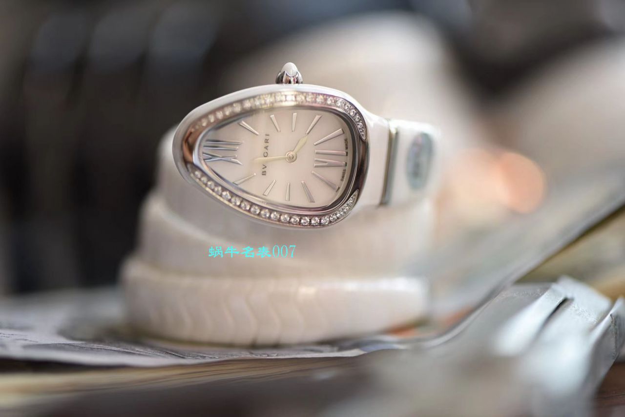 【BV Factory BVLGARI Replica 蛇形女表】 BVLGARI SERPENTI系列102734，102613 SPC35WGDWCGD1.1T白色黑色 Composite  wrist watches  / BG029