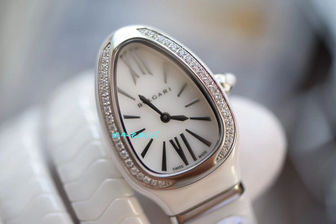 【BV Factory BVLGARI Replica 蛇形女表】 BVLGARI SERPENTI系列102734，102613 SPC35WGDWCGD1.1T白色黑色 Composite  wrist watches  / BG029