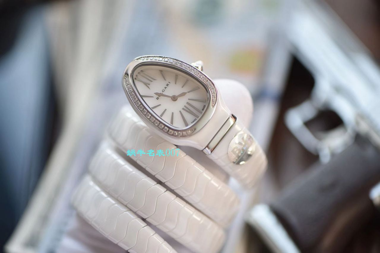 【BV Factory BVLGARI Replica 蛇形女表】 BVLGARI SERPENTI系列102734，102613 SPC35WGDWCGD1.1T白色黑色 Composite  wrist watches  / BG029