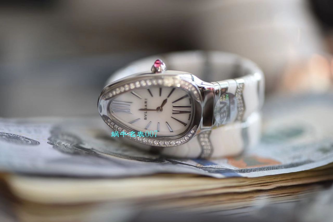 【BV Factory BVLGARI Replica 蛇形女表】 BVLGARI SERPENTI系列102734，102613 SPC35WGDWCGD1.1T白色黑色 Composite  wrist watches  / BG029