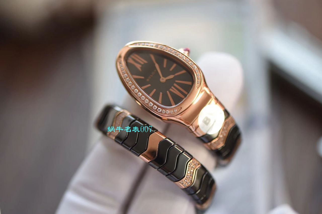 【BV Factory BVLGARI Replica 蛇形女表】 BVLGARI SERPENTI系列102734，102613 SPC35WGDWCGD1.1T白色黑色 Composite  wrist watches  / BG029