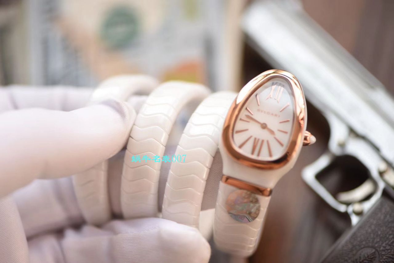 【BV Factory BVLGARI Replica 蛇形女表】 BVLGARI SERPENTI系列102734，102613 SPC35WGDWCGD1.1T白色黑色 Composite  wrist watches  / BG029