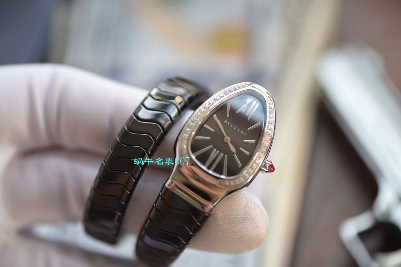 【BV Factory BVLGARI Replica 蛇形女表】 BVLGARI SERPENTI系列102734，102613 SPC35WGDWCGD1.1T白色黑色 Composite  wrist watches  / BG029