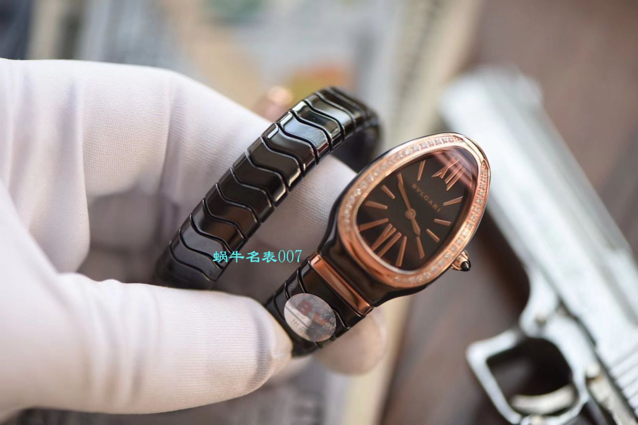 【BV Factory BVLGARI Replica 蛇形女表】 BVLGARI SERPENTI系列102734，102613 SPC35WGDWCGD1.1T白色黑色 Composite  wrist watches  / BG029