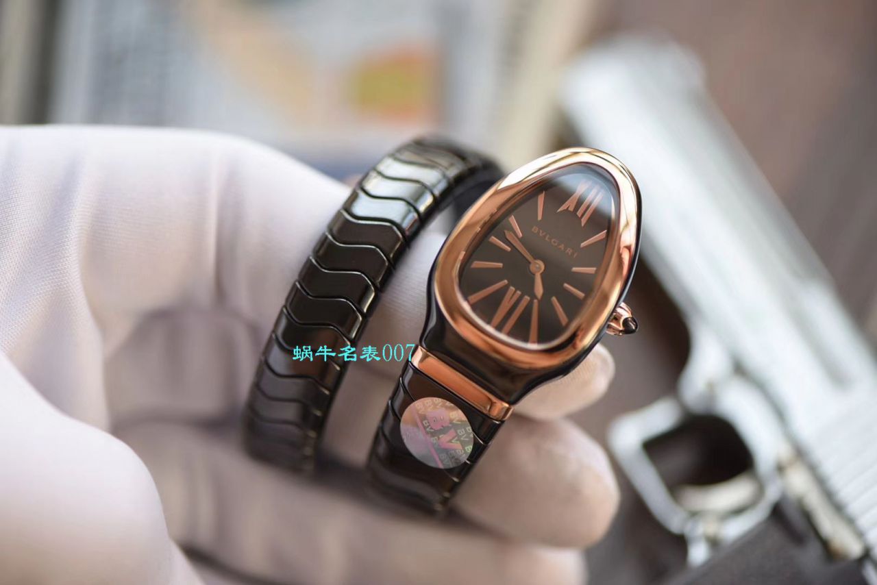 【BV Factory BVLGARI Replica 蛇形女表】 BVLGARI SERPENTI系列102734，102613 SPC35WGDWCGD1.1T白色黑色 Composite  wrist watches  / BG029