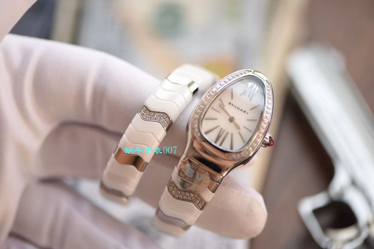 【BV Factory BVLGARI Replica 蛇形女表】 BVLGARI SERPENTI系列102734，102613 SPC35WGDWCGD1.1T白色黑色 Composite  wrist watches  / BG029