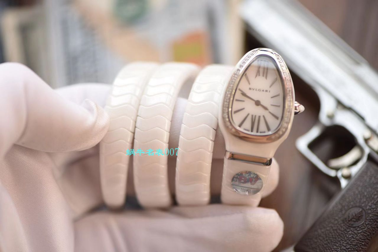【BV Factory BVLGARI Replica 蛇形女表】 BVLGARI SERPENTI系列102734，102613 SPC35WGDWCGD1.1T白色黑色 Composite  wrist watches  / BG029