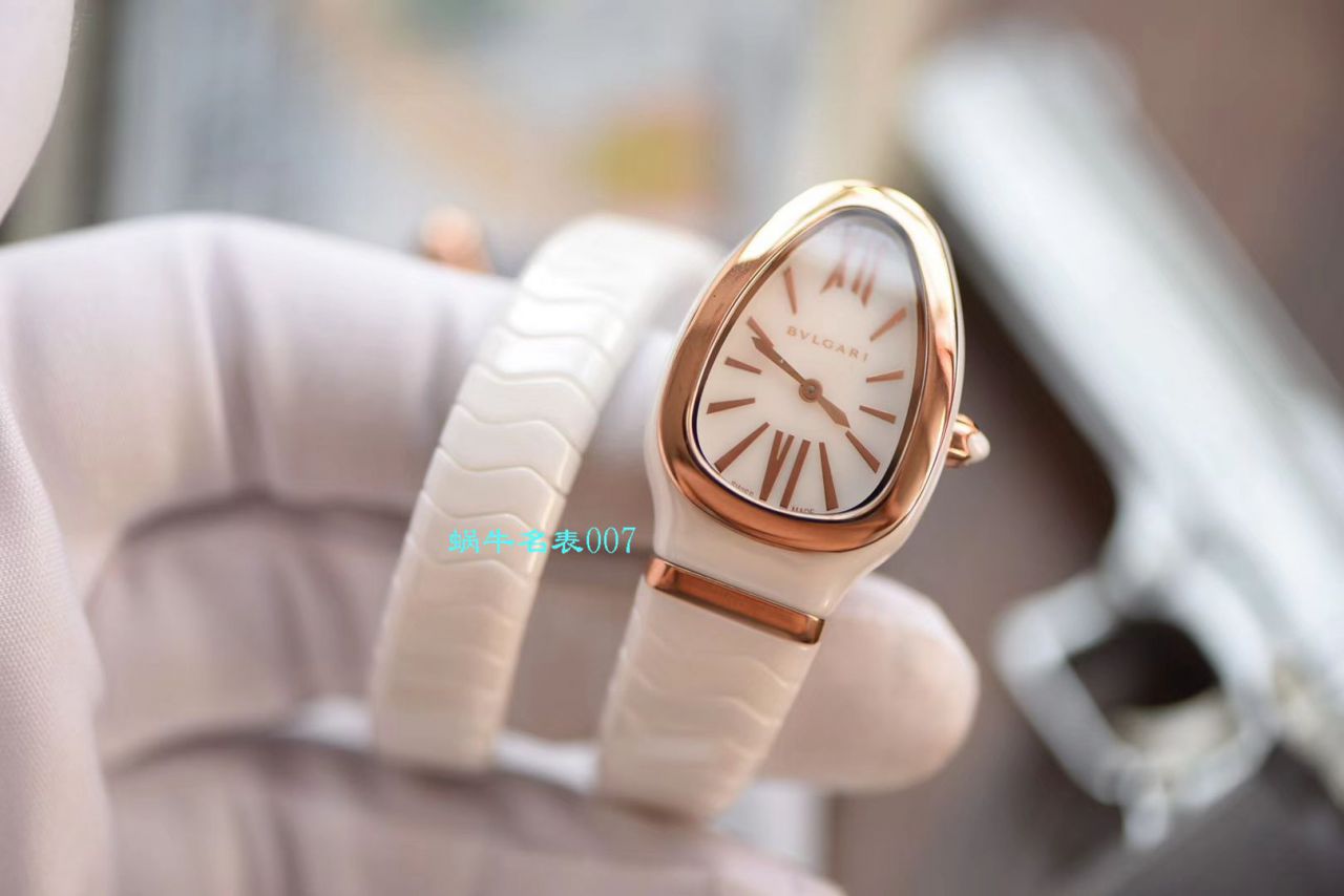 【BV Factory BVLGARI Replica 蛇形女表】 BVLGARI SERPENTI系列102734，102613 SPC35WGDWCGD1.1T白色黑色 Composite  wrist watches  / BG029