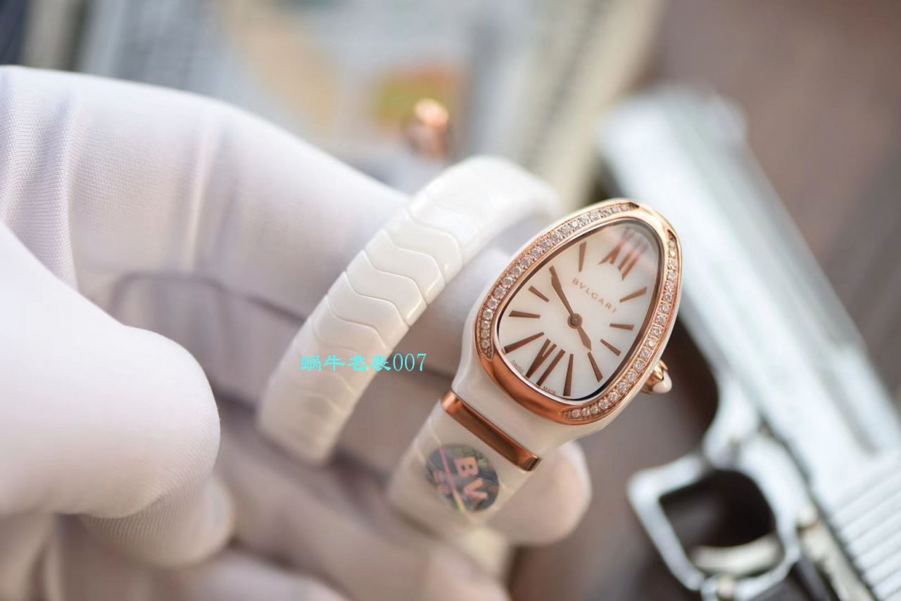 【BV Factory BVLGARI Replica 蛇形女表】 BVLGARI SERPENTI系列102734，102613 SPC35WGDWCGD1.1T白色黑色 Composite  wrist watches  / BG029