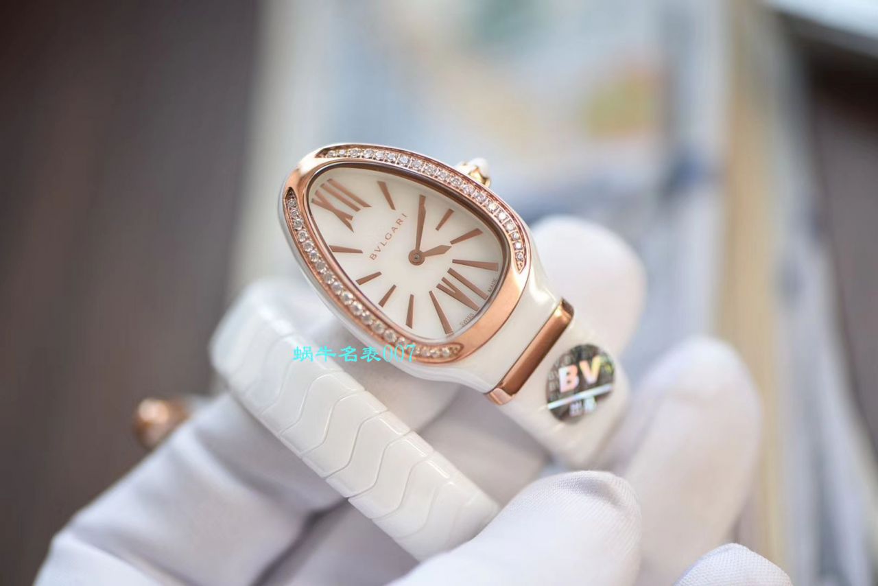 【BV Factory BVLGARI Replica 蛇形女表】 BVLGARI SERPENTI系列102734，102613 SPC35WGDWCGD1.1T白色黑色 Composite  wrist watches  / BG029