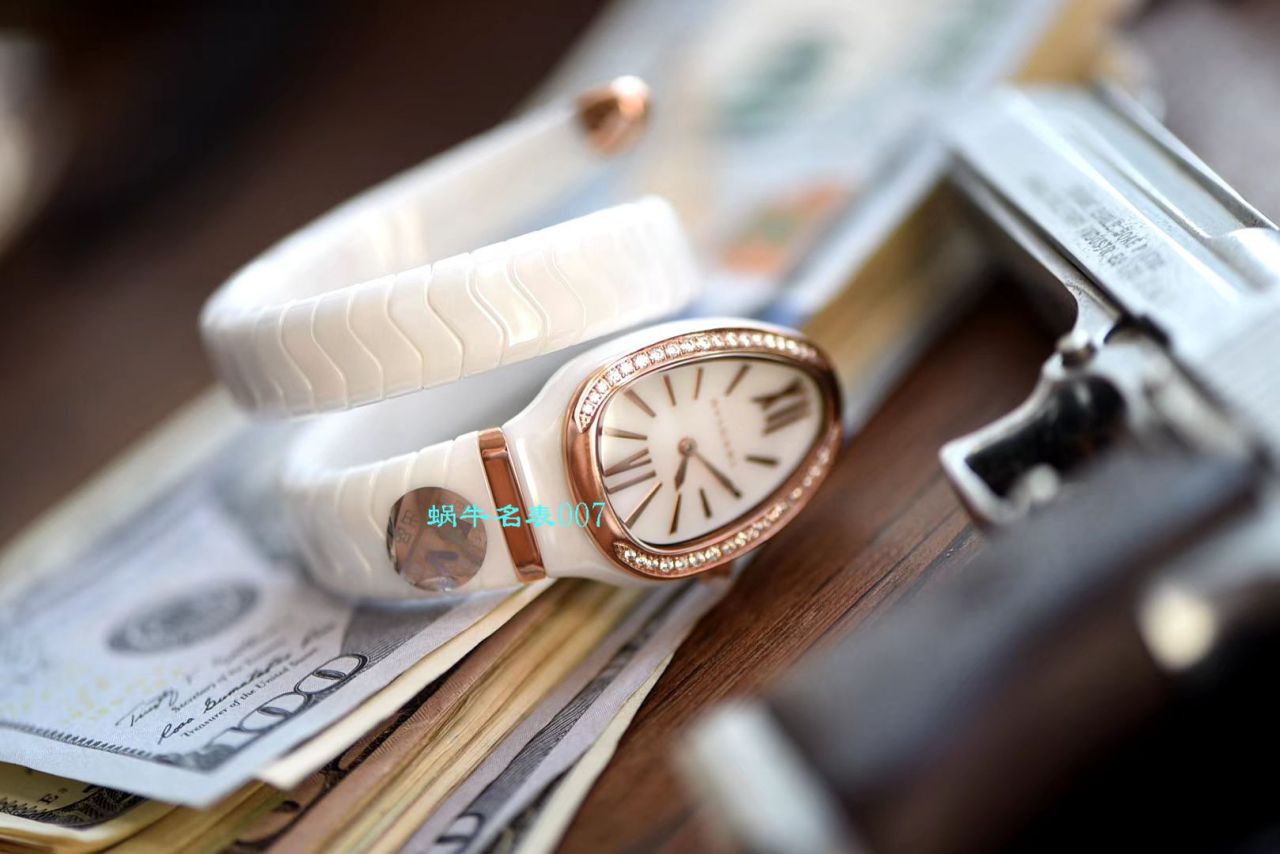 【BV Factory BVLGARI Replica 蛇形女表】 BVLGARI SERPENTI系列102734，102613 SPC35WGDWCGD1.1T白色黑色 Composite  wrist watches  / BG029