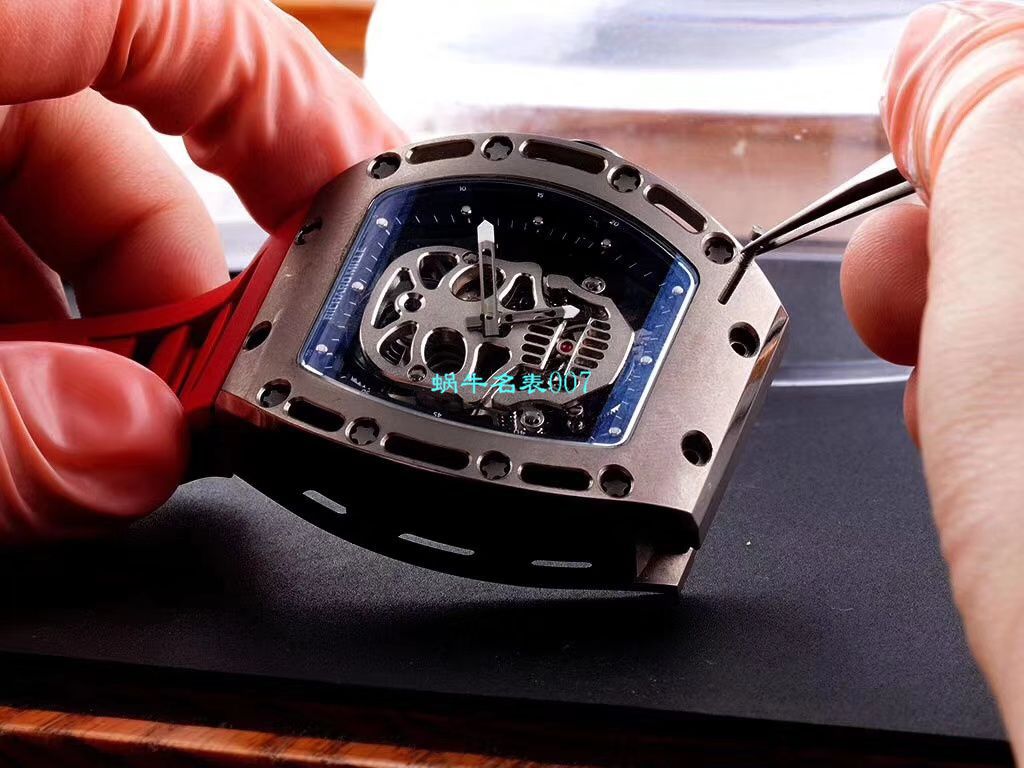 【 Video analysis EUR Factory  RICHARD MILLE  Replica Copy  Watches 】Richard Mille至尊骷髅头鬼王RM052凤凰红配色 / RM052hong