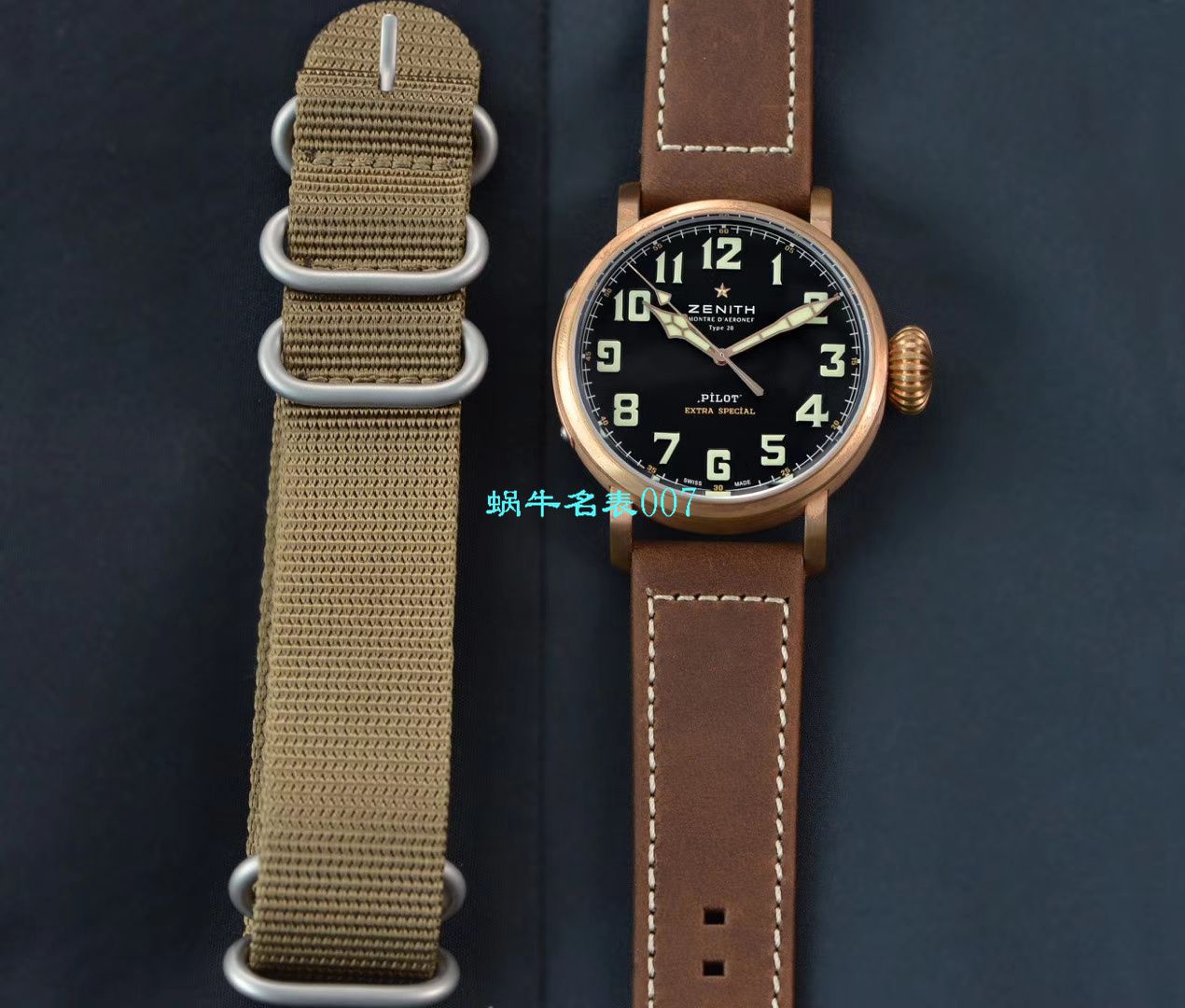 【XF Factory Zenith青铜大飞 Replica Copy  Watches 】真力时飞行员系列29.2430.679/21.C753 wrist watches  / ZLS039