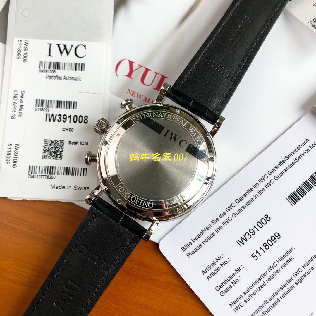 【 Video analysis 渠道原单】IWC IWC 表柏涛菲诺系列IW391008 wrist watches  / WG502