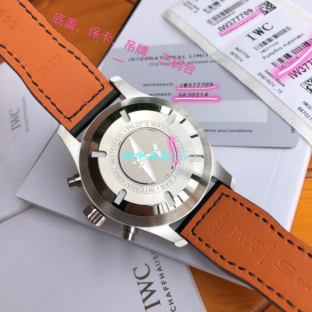 【独家评测视频渠道原单】IWC IWC 表飞行员系列IW377709 wrist watches  / WG503
