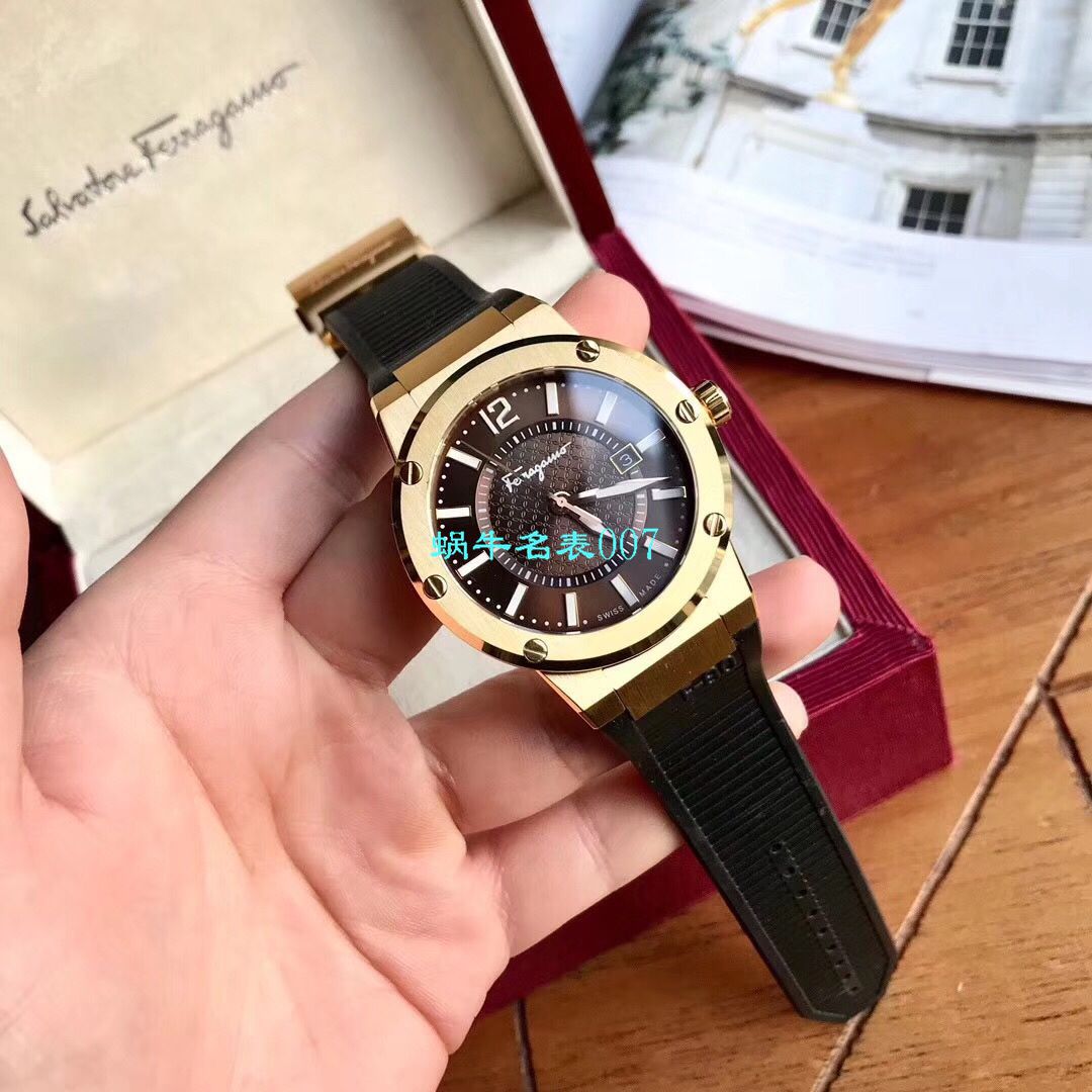 【渠道原单】菲拉格慕最新款计时石英男表这款类似AP的 watchcase 设计 / FEL013