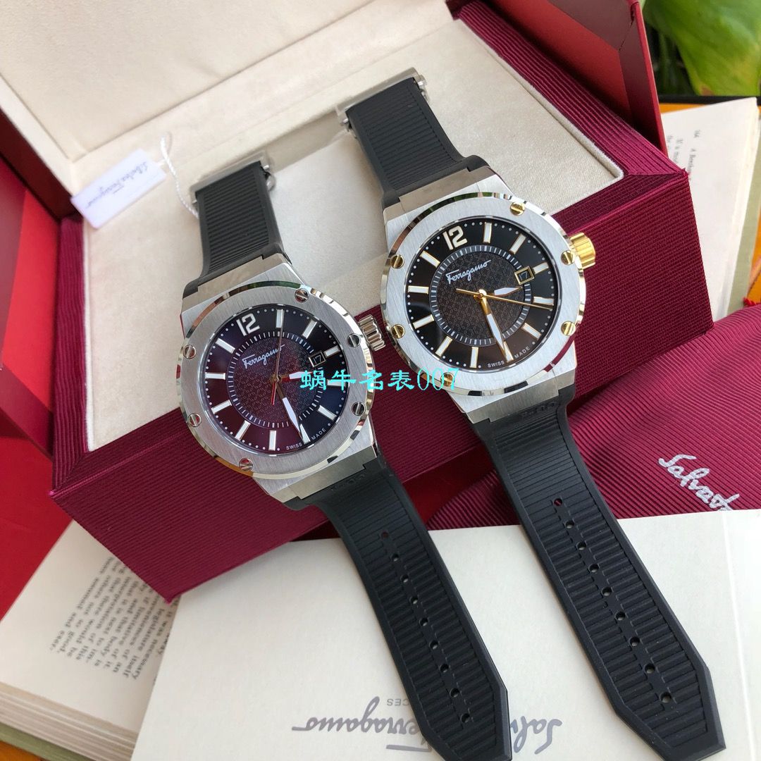【渠道原单】菲拉格慕最新款计时石英男表这款类似AP的 watchcase 设计 / FEL013
