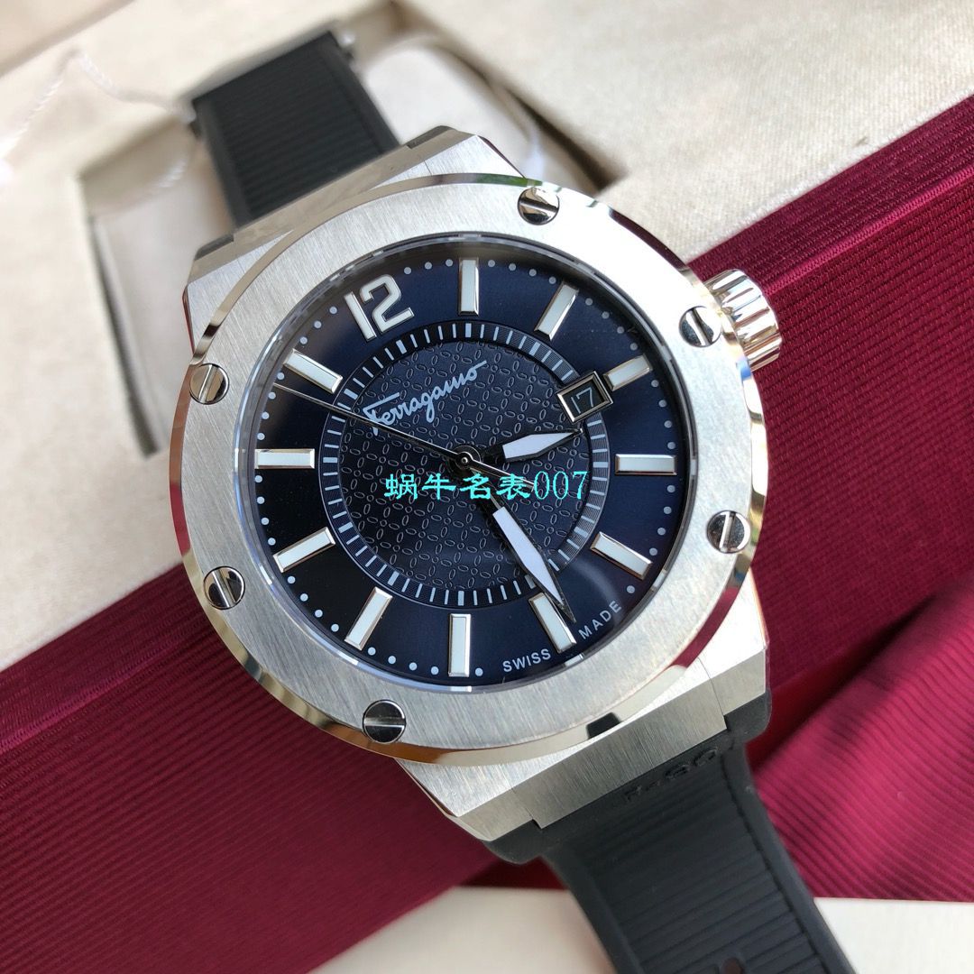 【渠道原单】菲拉格慕最新款计时石英男表这款类似AP的 watchcase 设计 / FEL013