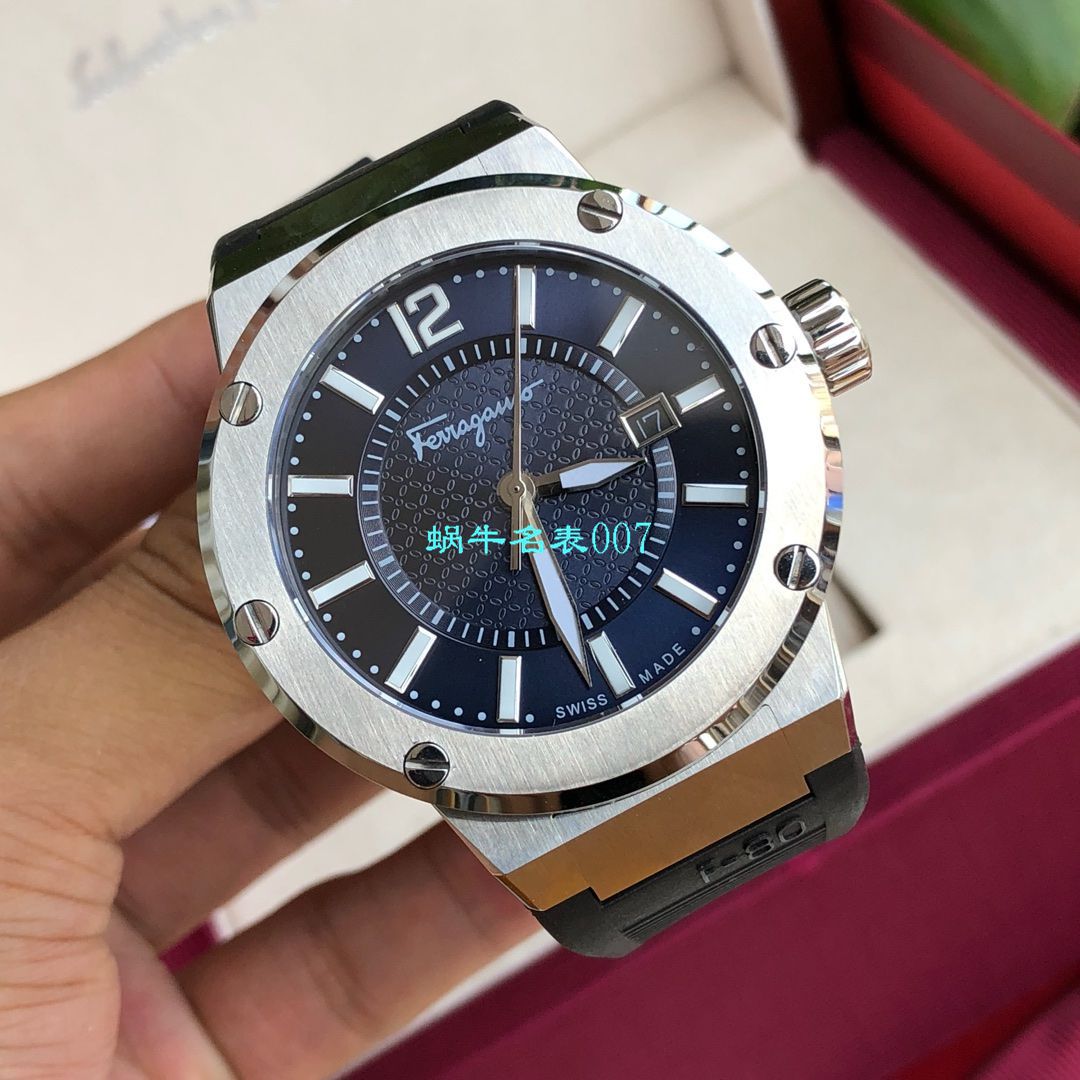 【渠道原单】菲拉格慕最新款计时石英男表这款类似AP的 watchcase 设计 / FEL013