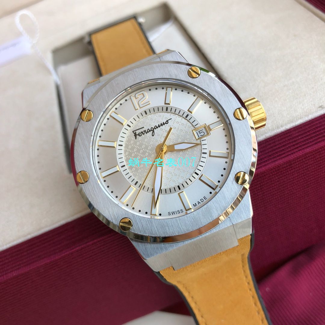 【渠道原单】菲拉格慕最新款计时石英男表这款类似AP的 watchcase 设计 / FEL013