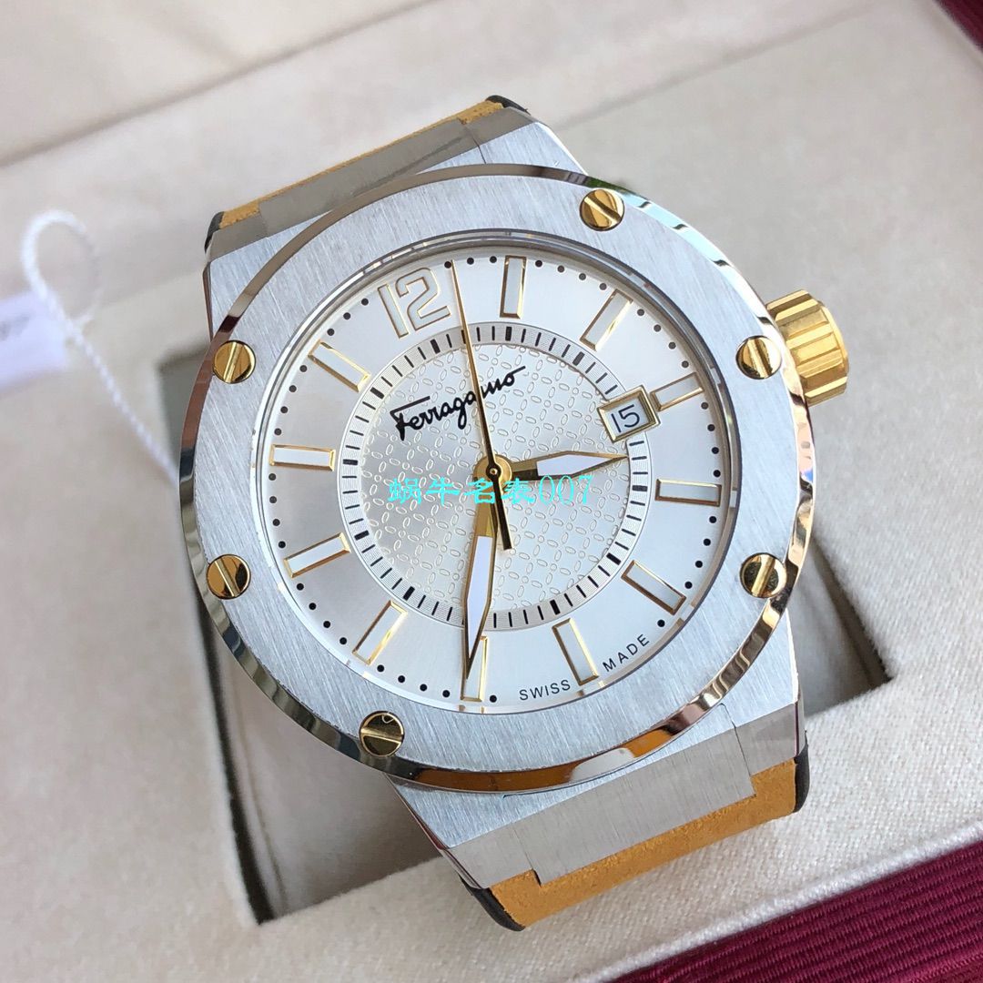 【渠道原单】菲拉格慕最新款计时石英男表这款类似AP的 watchcase 设计 / FEL013