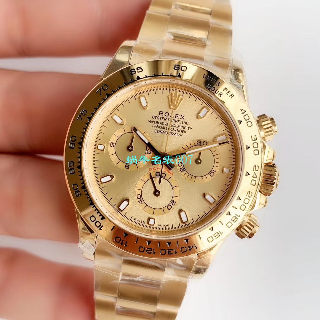 【N Factory  Replica 表独家真正4130 Movement 】 Rolex  Cosmograph Daytona  Ditongna  top  Replica Copy 116508金盘 wrist watches  / R389