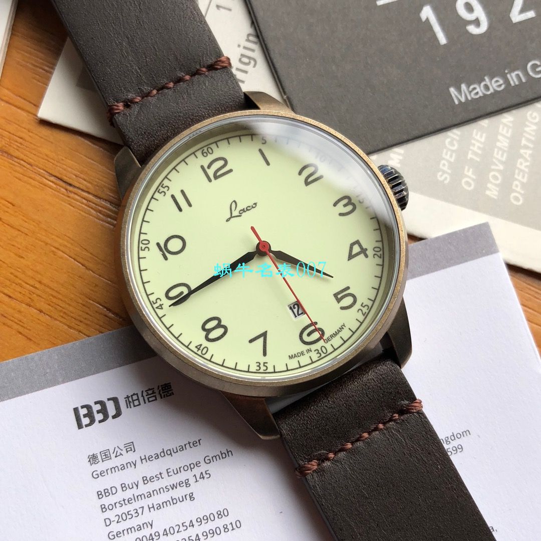 【渠道LACO原单】朗坤飞行员系列861760N wrist watches  / Laco01
