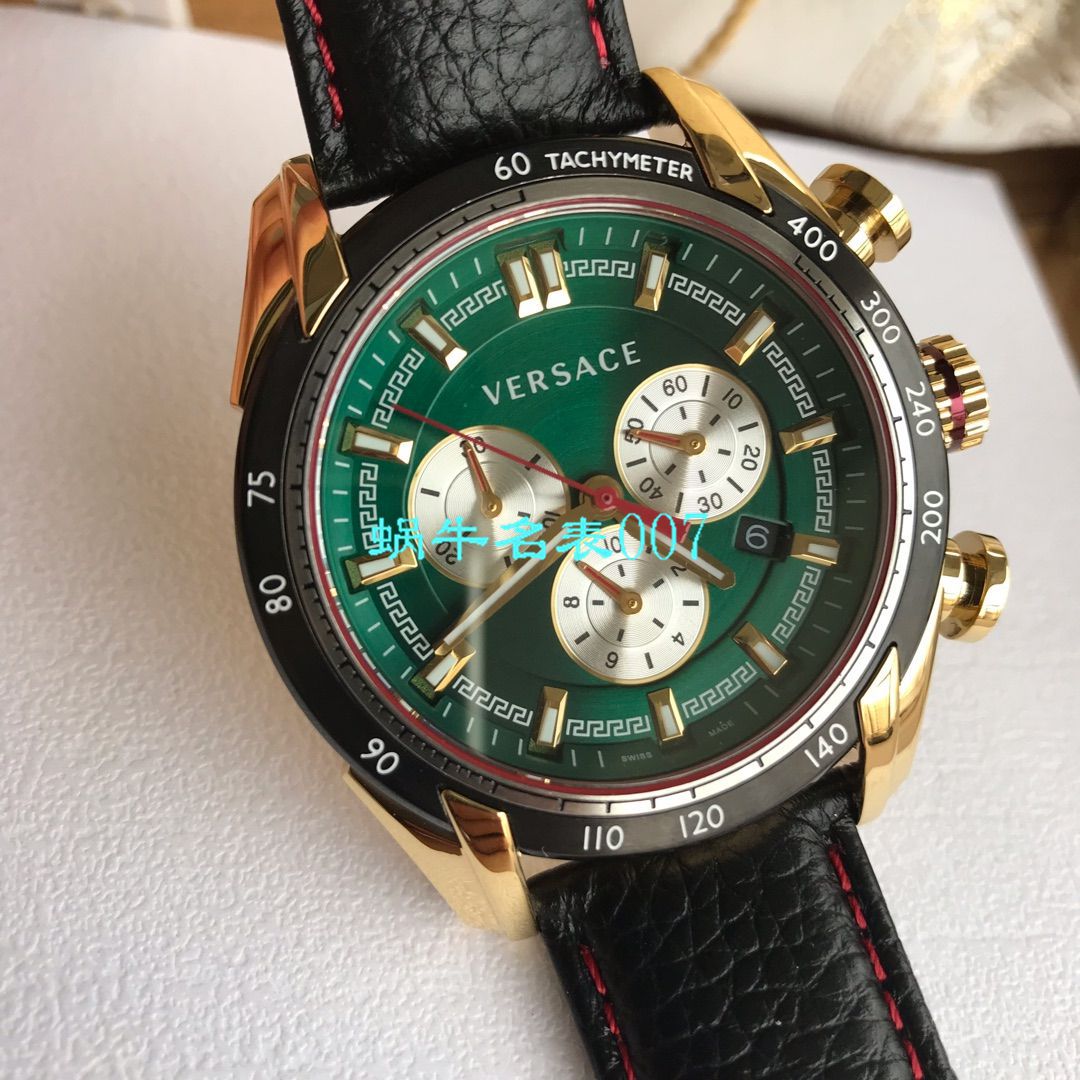 【渠道原单】范思哲Versace男子 Watches vdb080015六针计时带日历 / VER12