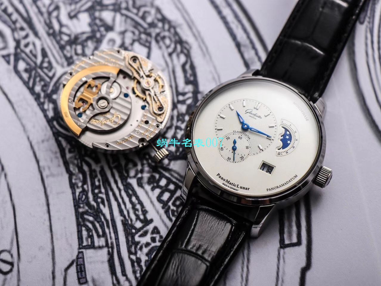 【TZ Factory Glashütte Original Replica Copy 表】glashuette original原创偏心系列1-90-02-42-32-05 wrist watches  / GLA053