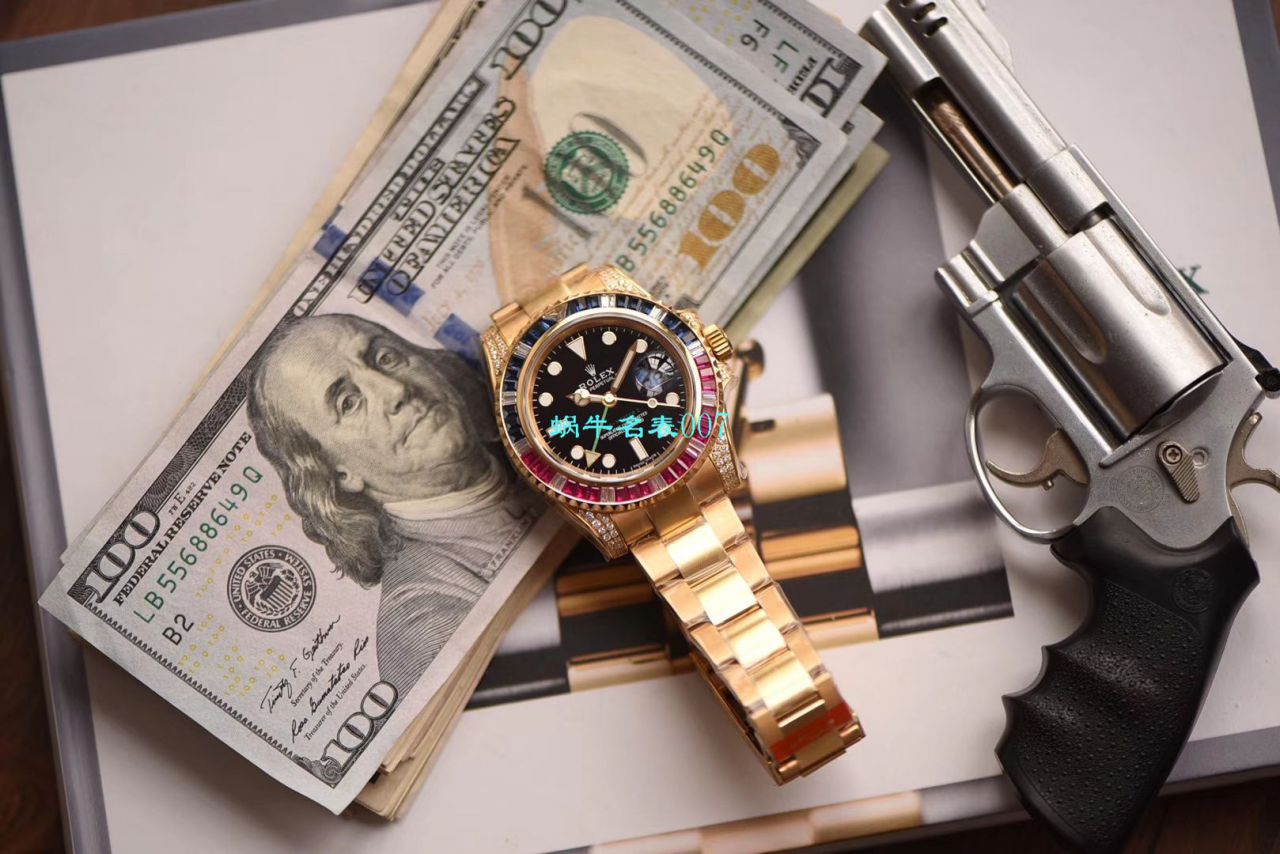 【LF Factory  Perfect  High quality  Replica Watches 】 Rolex  GMT MASTER II彩虹钻系列116758 SAru-78208 wrist watches  / R393