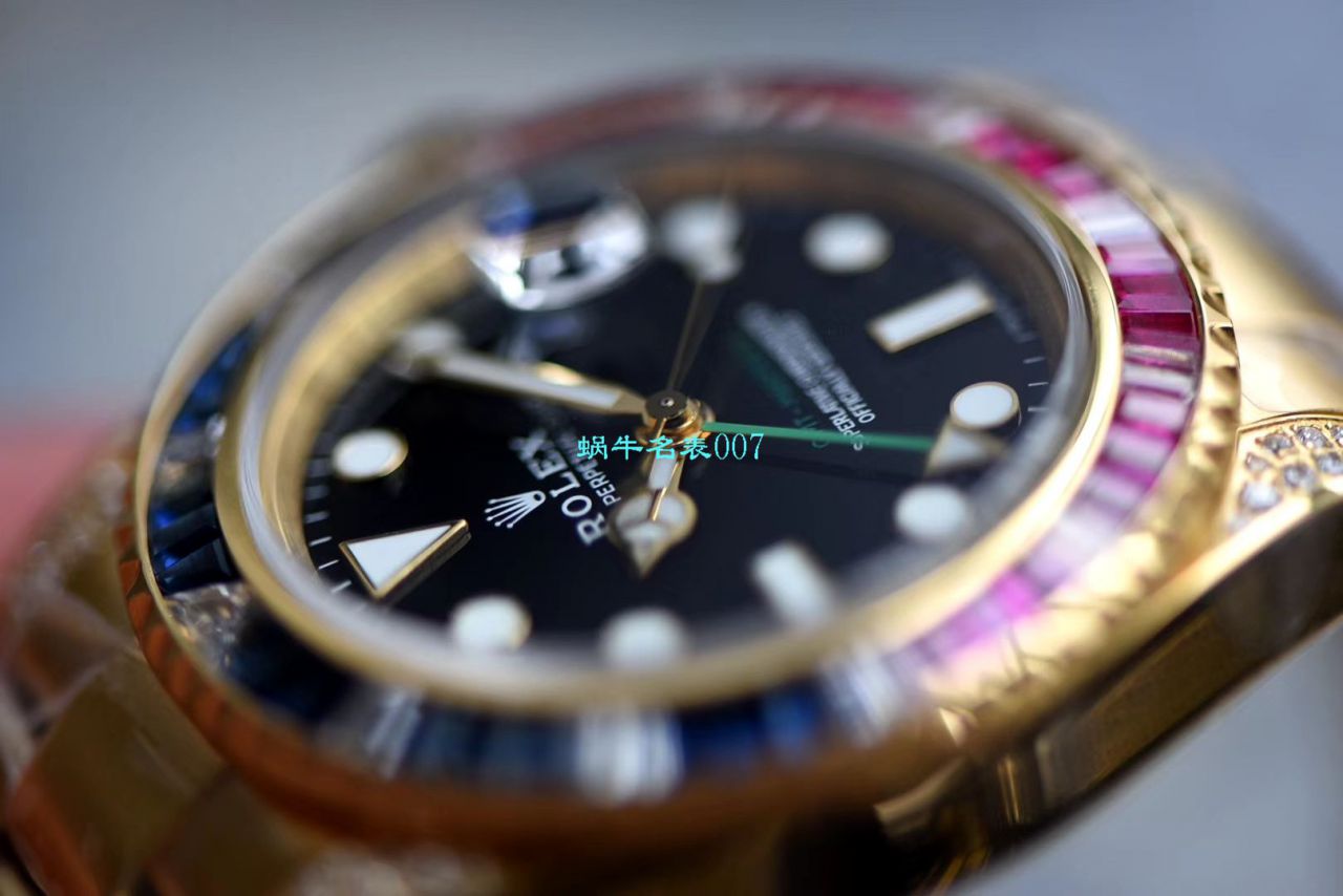 【LF Factory  Perfect  High quality  Replica Watches 】 Rolex  GMT MASTER II彩虹钻系列116758 SAru-78208 wrist watches  / R393
