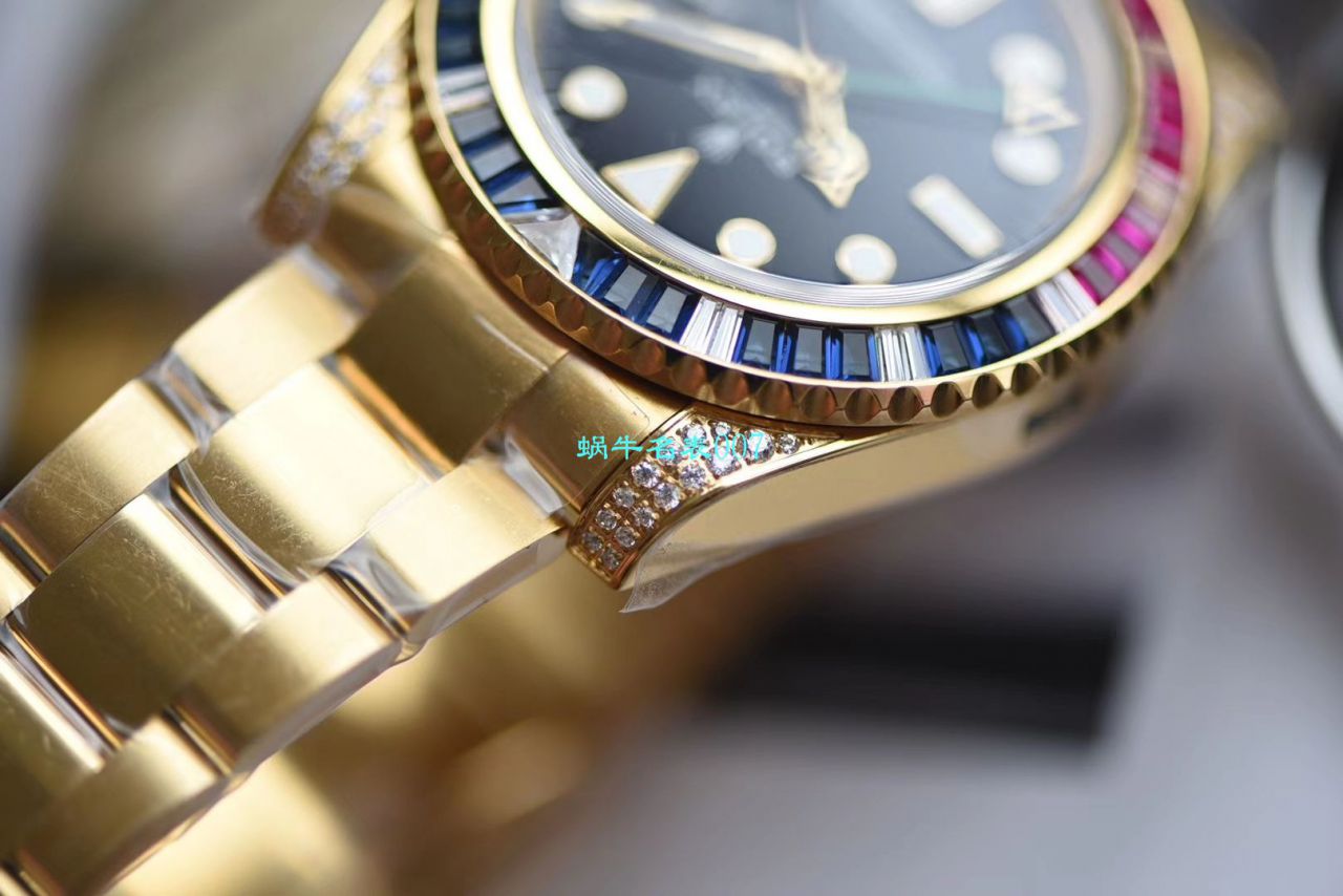 【LF Factory  Perfect  High quality  Replica Watches 】 Rolex  GMT MASTER II彩虹钻系列116758 SAru-78208 wrist watches  / R393