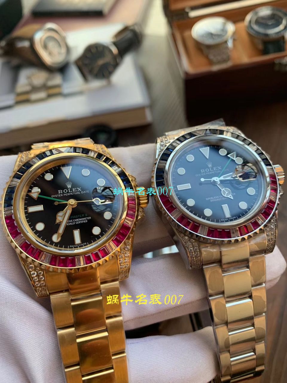 【LF Factory  Perfect  High quality  Replica Watches 】 Rolex  GMT MASTER II彩虹钻系列116758 SAru-78208 wrist watches  / R393