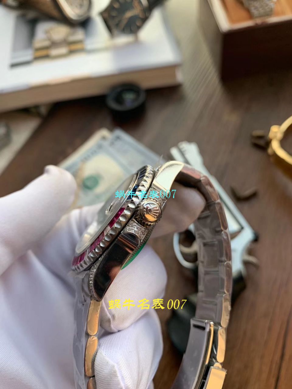 【LF Factory  Perfect  High quality  Replica Watches 】 Rolex  GMT MASTER II彩虹钻系列116758 SAru-78208 wrist watches  / R393