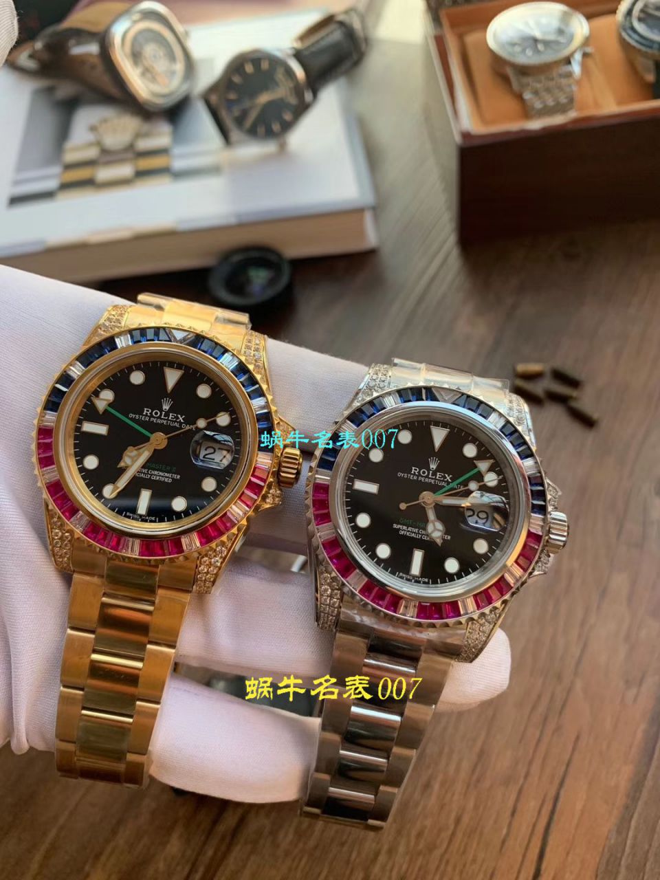 【LF Factory Rolex Replica Copy 表土豪版彩虹钻】 Rolex  GMT MASTER II系列116759 SAru-78209 wrist watches  / R396