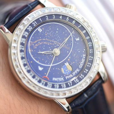 【台湾 Factory 璀璨星空 Replica Copy 表】 PATEK PHILIPPE 超级复杂功能计时系列6104G-001 wrist watches 
