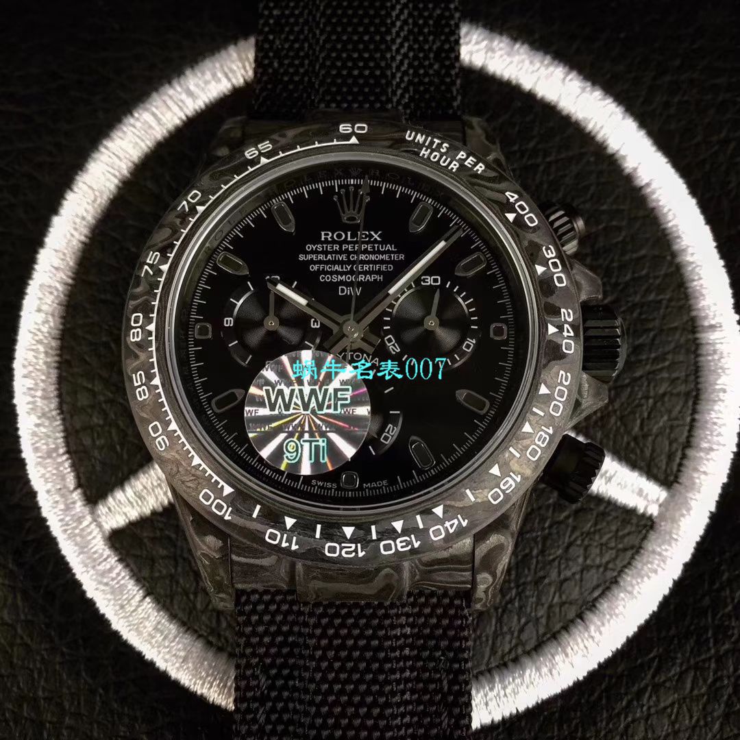 WWF新品发布： carbon fiber  Rolex ROLEX宇宙计时 Ditongna 系列之Diw团队改造版 / R399