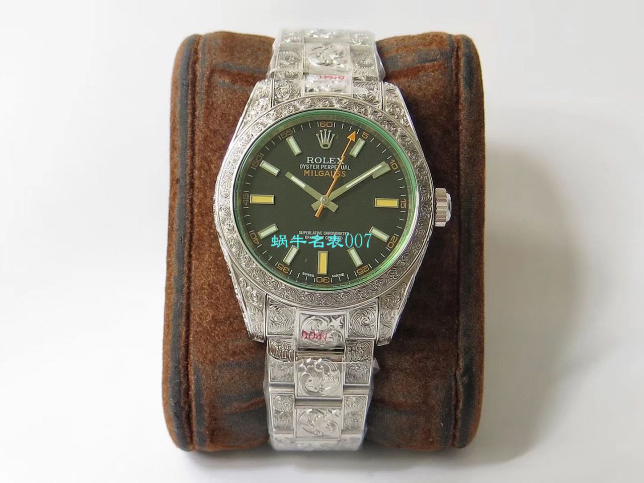 DJ创新之作，以 Rolex Milgauss为雏形配合业内最顶尖的篆刻手艺，ROLEX Milgauss雕花纹身 wrist watches  / R501