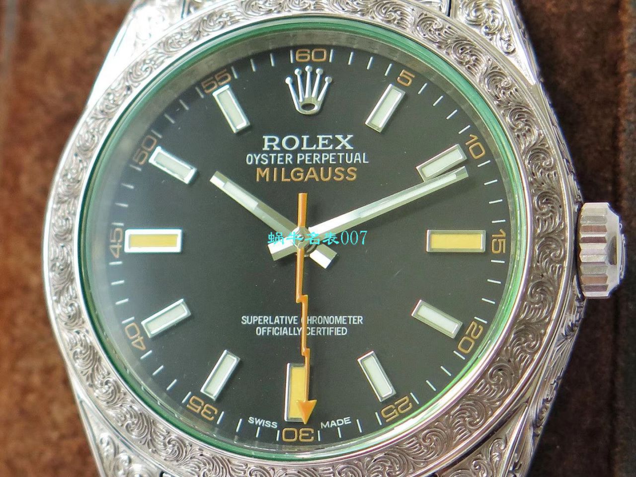 DJ创新之作，以 Rolex Milgauss为雏形配合业内最顶尖的篆刻手艺，ROLEX Milgauss雕花纹身 wrist watches  / R501