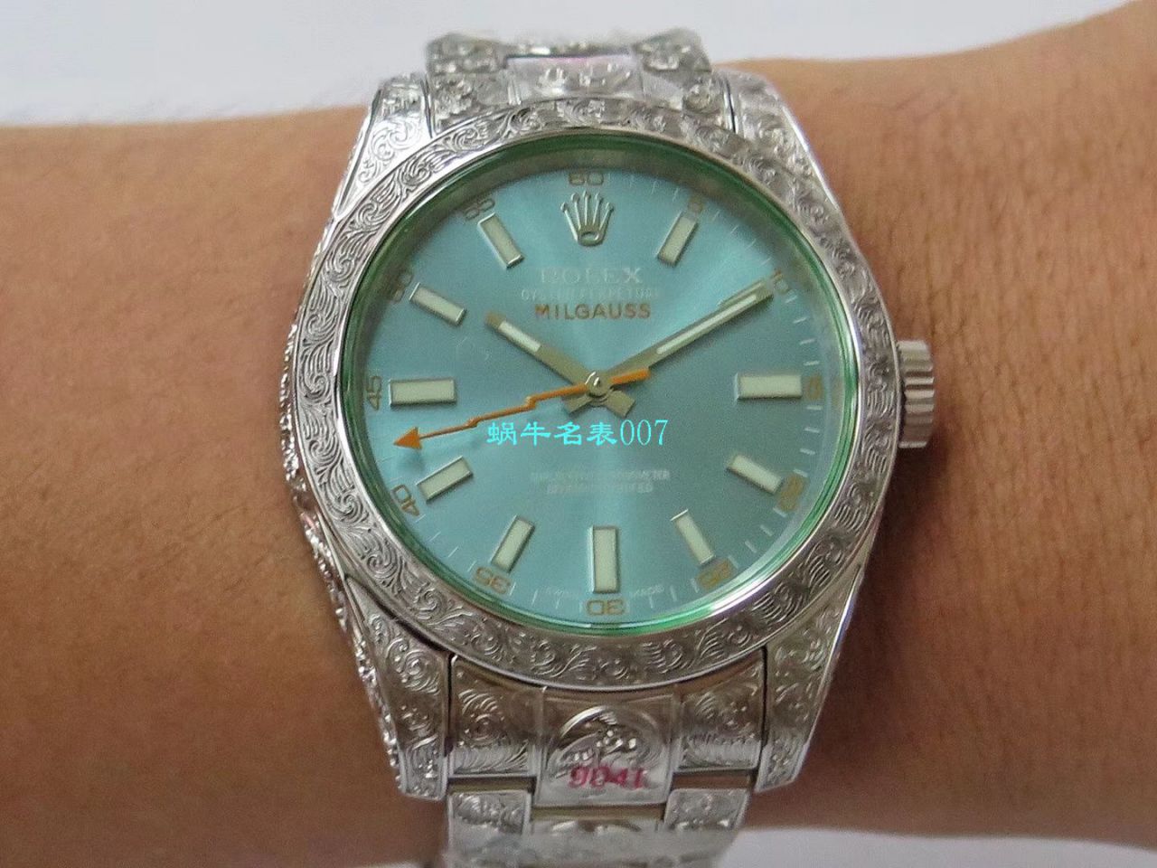 DJ创新之作，以 Rolex Milgauss为雏形配合业内最顶尖的篆刻手艺，ROLEX Milgauss雕花纹身 wrist watches  / R501