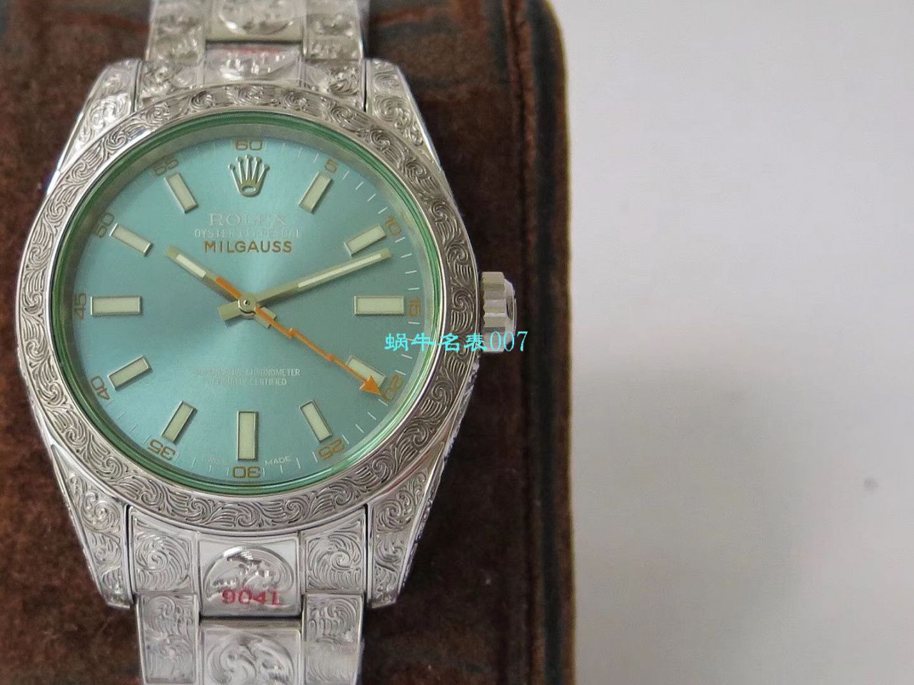 DJ创新之作，以 Rolex Milgauss为雏形配合业内最顶尖的篆刻手艺，ROLEX Milgauss雕花纹身 wrist watches  / R501