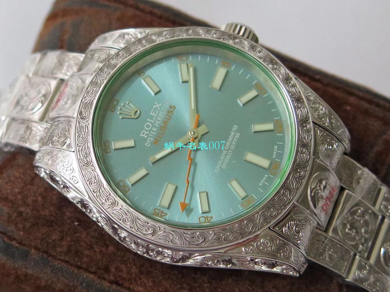 DJ创新之作，以 Rolex Milgauss为雏形配合业内最顶尖的篆刻手艺，ROLEX Milgauss雕花纹身 wrist watches  / R501