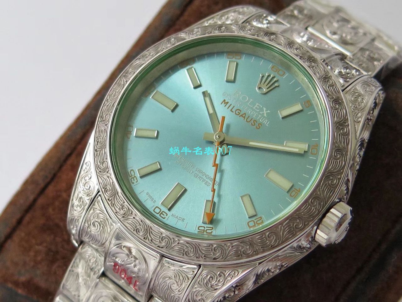 DJ创新之作，以 Rolex Milgauss为雏形配合业内最顶尖的篆刻手艺，ROLEX Milgauss雕花纹身 wrist watches  / R501