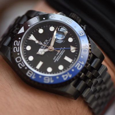 【LF Factory  top  Replica Copy  Watches 】Batman copy customized 版 Rolex  GMT MASTER Rolex GMT-Master II M126710blnr-0002