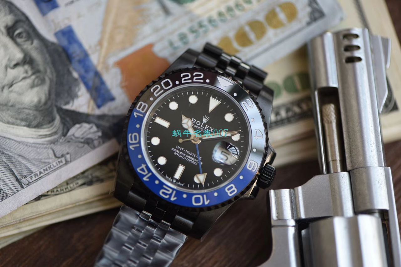 【LF Factory  top  Replica Copy  Watches 】Batman copy customized 版 Rolex  GMT MASTER Rolex GMT-Master II M126710blnr-0002 / R502