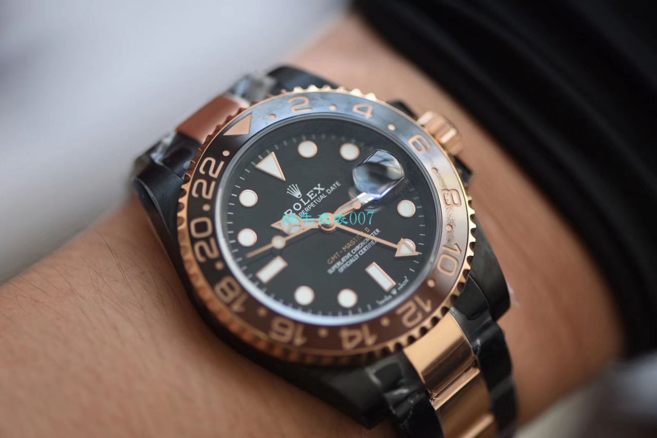 【LF Factory  top  Replica Copy  Watches 】Batman copy customized 版 Rolex  GMT MASTER Rolex GMT-Master II M126710blnr-0002 / R502