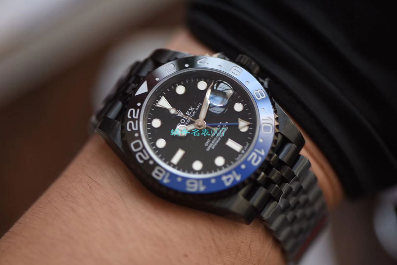 【LF Factory  High quality 高精 Watches 】Batman copy customized 版 Rolex  GMT MASTER 可乐圈Rolex GMT-Master II 126710BLRO-0001 / R506